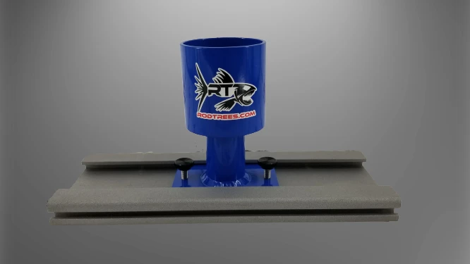 Rod Trees Large 4" Slide Track Cup Holder For Boats 3 Rod Trees Large 4" Slide Track Cup Holder For Boats